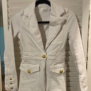 ALC White and Gold Blazer Tailored Fit